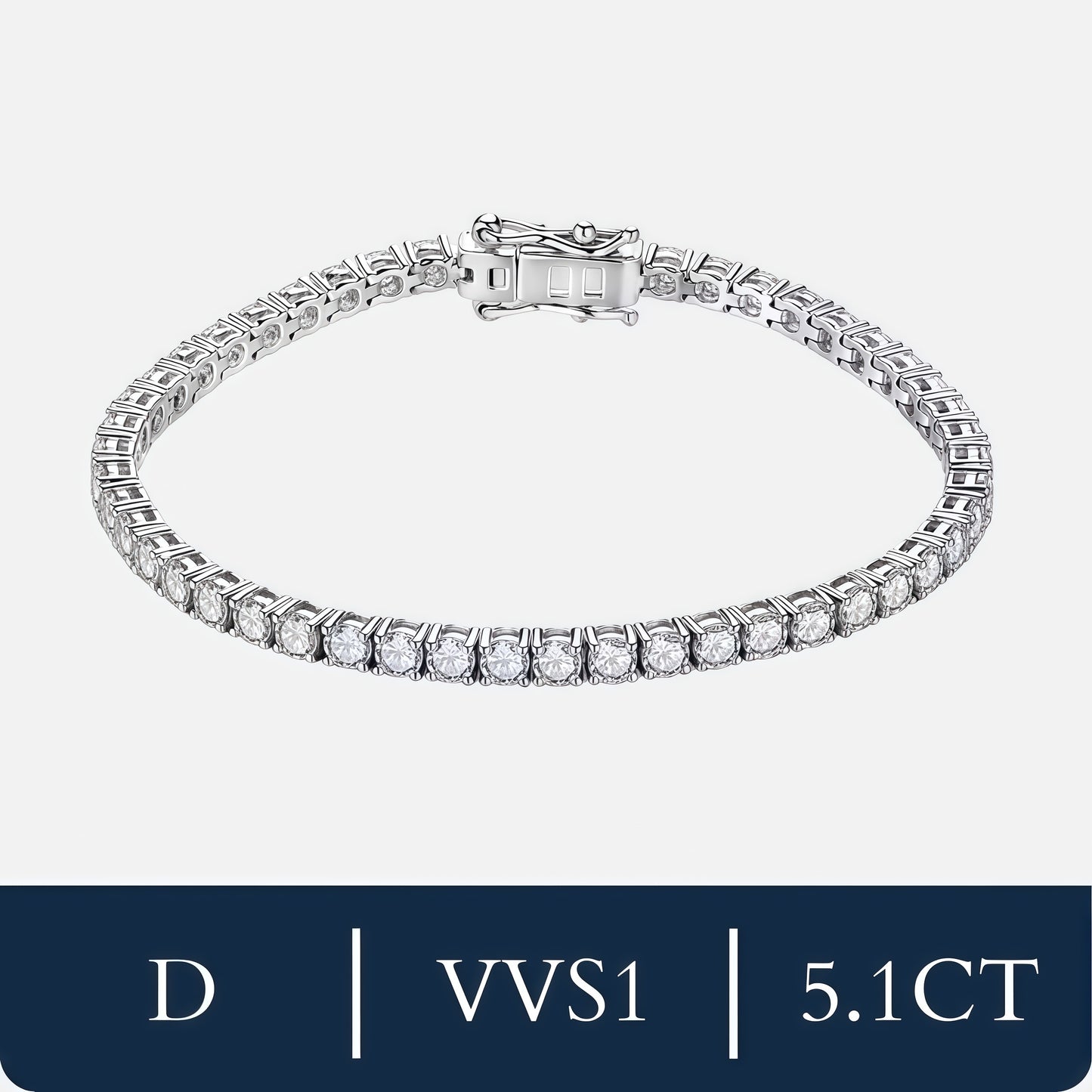 צמיד טניס משובץ אבני מעבדה