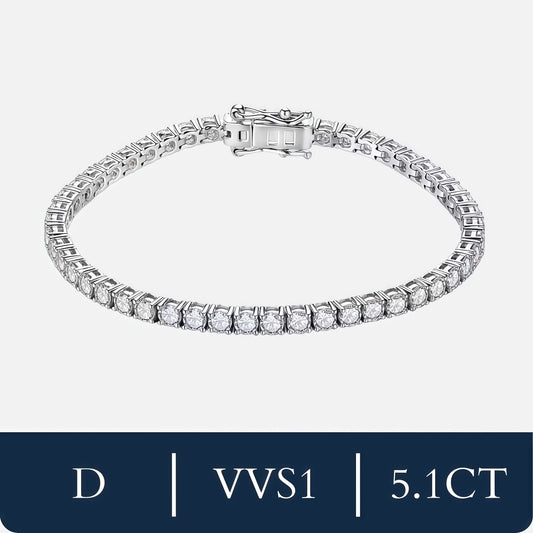 צמיד טניס משובץ אבני מעבדה