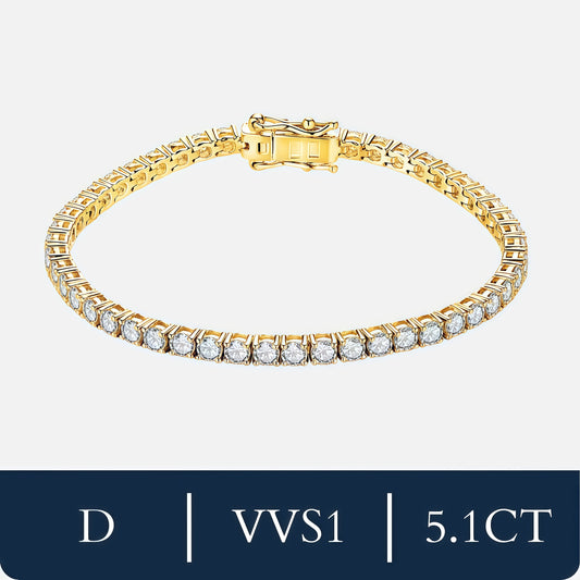 צמיד טניס משובץ אבני מעבדה