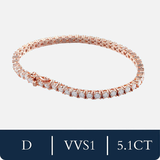 צמיד טניס משובץ אבני מעבדה