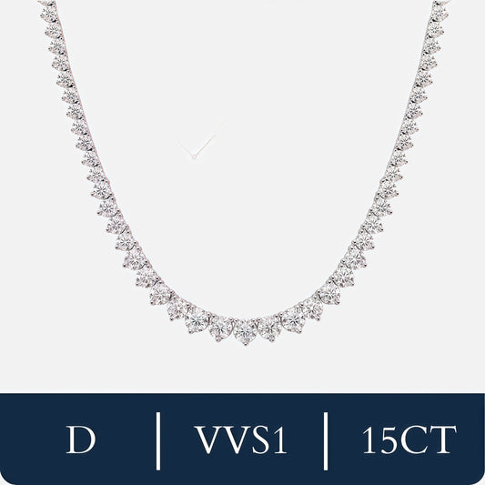 שרשרת קולייר זהב לבן 3 שיניים